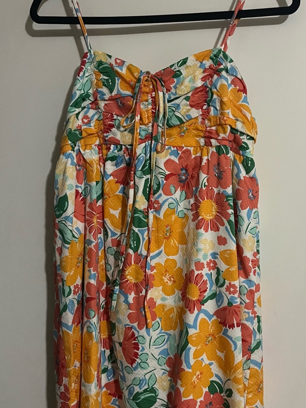 Copper Key Yellow, Coral & Green Floral Maxi Skirt